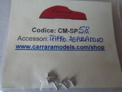 CM-SP58 set 5 pz tappo serbatoio in metallo bianco diametro 2,5 mm - scala 1:43
